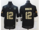 Green Bay Packers #12 Aaron Rodgers Black Camo Salute to Service Limited Jersey