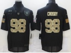 Oakland Raiders #98 Maxx Crosby Black Camo Salute to Service Limited Jersey