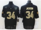 Oakland Raiders #34 Bo Jackson Black Camo Salute to Service Limited Jersey