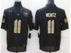 Philadelphia Eagles #11 Carson Wentz Black Camo Salute to Service Limited Jersey