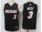 Youth Nike Miami Heat #3 Dwyane Wade Black Jersey