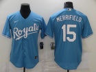 Nike Kansas City Royals #15 Whit Merrifield Baby Blue Cool Base Jersey