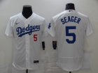 Nike Los Angeles Dodgers #5 Corey Seager White Flexbase Jersey