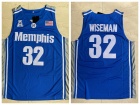 Memphis Tigers #32 James Wiseman Blue Jersey