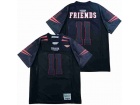 Friends #11 Stranger Things Black Football Jersey