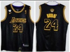 Los Angeles Lakers #24 Kobe Bryant Black City with Gigi-Finals-Champions 3 Patches Jersey