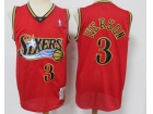 Philadelphia 76ers #3 Allen Iverson Red Throwback Jersey