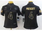 Youth Dallas Cowboys #4 Dak Prescott Black Salute to Service Limited Jersey