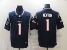 New England Patriots #1 Cam Newton Navy Blue Old Style Limited Jersey