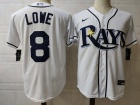 Nike Tampa Bay Rays #8 Brandon Lowe White Cool Base Jersey