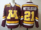 Minnesota Golden Gophers #21 Mittelstadt Red Hocke Jersey