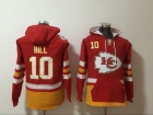 Kansas City Chiefs #10 Tyreek Hill Red Football Hoodies