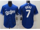 Nike Los Angeles Dodgers #7 Julio Urias Blue Cool Base Jersey