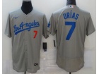 Nike Los Angeles Dodgers #7 Julio Urias Grey Los Angeles Flexbase Jersey