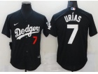 Nike Los Angeles Dodgers #7 Julio Urias Black Cool Base Jersey