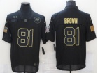 Oakland Raiders #81 Tim Brown Black Salute to Service Limited Jersey