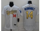 Nike Los Angeles Dodgers #14 Enrique Hernandez White Program Flexbase Jersey