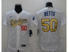 Nike Los Angeles Dodgers #50 Mookie Betts White Program Flexbase Jersey