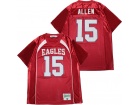 Josh Allen #15 Eagles High School Red Football Jersey