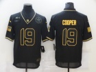 Dallas Cowboys #19 Amari Cooper Black with Golden Name Salute to Service Limited Jersey