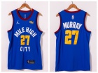 Jordan Denver Nuggets #27 Jamal Murray Blue Mile High City Jersey