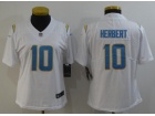 Woman Los Angeles Chargers #10 Justin Herbert White Vapor Untouchable Limited Jersey