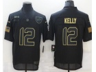 Buffalo Bills #12 Jim Kelly Black Salute to Service Limited Jersey