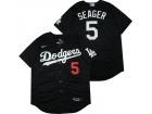 Nike Los Angeles Dodgers #5 Corey Seager Black Flexbase Jersey