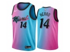 Nike Miami Heat #14 Tyler Herro Blue Pink City Jersey