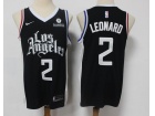 Nike Los Angeles Clippers #2 Kawhi Leonard Black 2020-21 City Edition Jersey