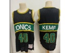 Seattle SuperSonics #40 Shawn Kemp Black Throwback Jersey