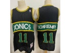 Seattle SuperSonics #11 Detlef Schrempf Black Throwback Jersey