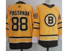 Adidas Boston Bruins #88 David Pastrnak Yellow Hockey Jersey