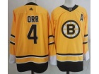 Adidas Adidas Boston Bruins #4 Bobby Orr Yellow Hockey Jersey