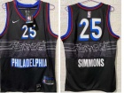 Nike Philadelphia 76ers #25 Ben Simmons Black 2020-2021 City Jerseys