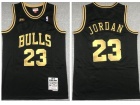 Chicago Bulls #23 Michael Jordan Black Gold With Finlas Patch Jerseys