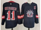 Adidas New York Rangers #11 Mark Messier Navy Blue 2021 Breakaway Jersey