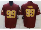 Washington Redskins #99 Chase Young Red With Gold Number Vapor Limited Jersey