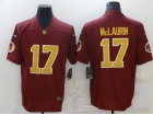 Washington Redskins #17 Terry McLaurin Red With Gold Number Vapor Limited Jersey