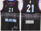 Nike Philadelphia 76ers #21 Joel Embiid Black 2020-2021 City Jerseys