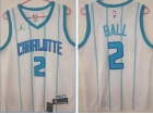 Nike Charlotte Hornets #2 Lamelo Ball White Jersey