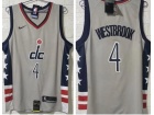 Nike Washington Wizards #4 Westbrook Grey 2020-21 City Jersey