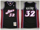 Utah Jazz #32 Karl Malone Black Throwback Basketball Jersey