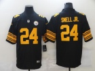 Pittsburgh Steelers #24 Benny Snell Jr. Black Color Rush Limited Jersey