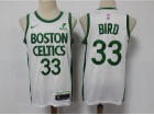 Nike Boston Celtics #33 Larry Bird White 2020-21 City Jersey