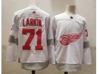 Adidas Detroit Red Wings #71 Dylan Larkin White 2021 Breakaway Jersey