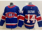 Aidas Montreal Canadiens #14 Nick Suzuki Blue Retro Jersey