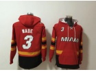 Miami Heat #3 Dwyane Wade Red Hoodies