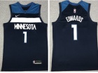 Nike Minnesota Timberwolves #1 Anthony Edwards Blue Jersey