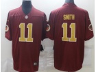 Washington Redskins #11 Alex Smith Red With Golden Number Vapor Limited Jersey